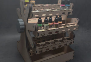 Revolving Carousel Paint Rack for 24mm Bottles