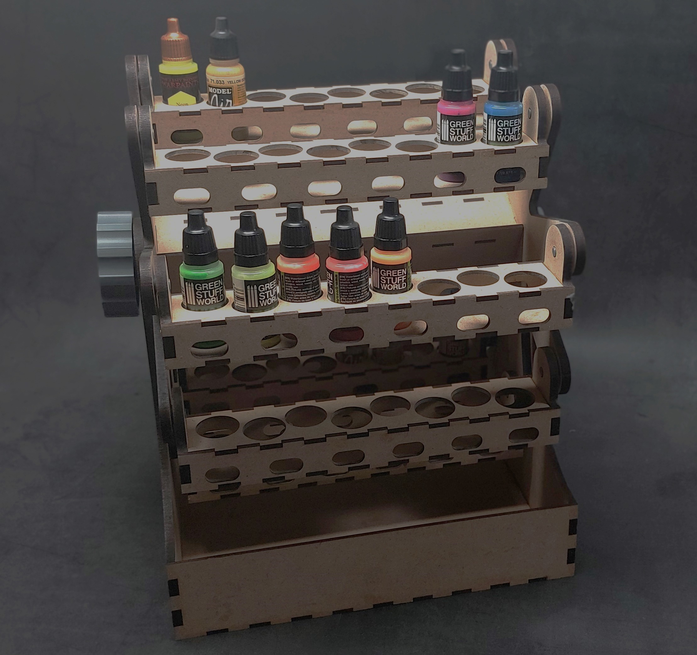 Revolving Carousel Paint Rack for 24mm Bottles