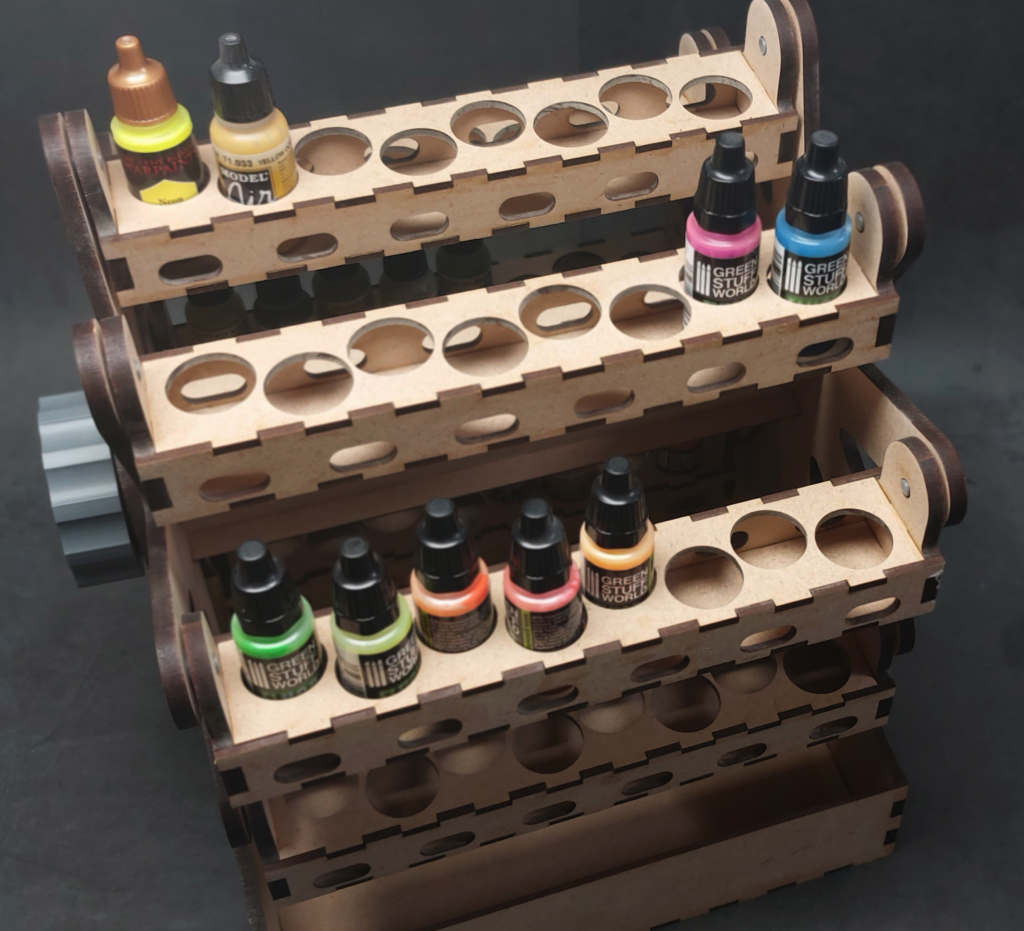 Revolving Carousel Paint Rack for 24mm Bottles